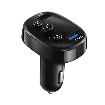 Ücretsiz Kargo Bluetooth Sürüm 5.0 FM Verici Araba Oyuncu Kiti araba şarjı Hızlı 3.1 A Çift USB Voltmetre Ses Alıcısı