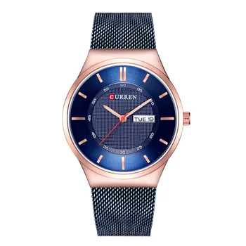 Üst Marka Lüks Curren Moda & casual Basit İş Saatler Klasik Arama Ultra-ince Kuvars Kol Saatleri