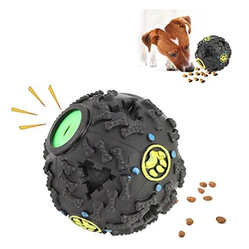 Şeker Renk Pet Gıda Yanan Top Pet Bulmaca Köpek Oyuncak Yuvarlak Top Pet Gıda Aperatif Dökülme Topu Diş Taşlama Sıkmak Ses Oyuncak 2023