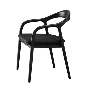 Deri Ahşap Modern yemek sandalyesi Aksan Tasarımcı Lüks İskandinav yemek sandalyesi Taht Katlanabilir Silla De Comedor mutfak mobilyası