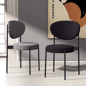 Lüks Modern yemek sandalyeleri Gri Sırt Desteği İskandinav Ziyafet Açık Sandalyeler Düğün Relax Lounge Meubles De Salon Ev Eşyaları